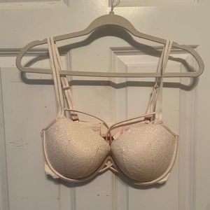 PINK strappy lace bra